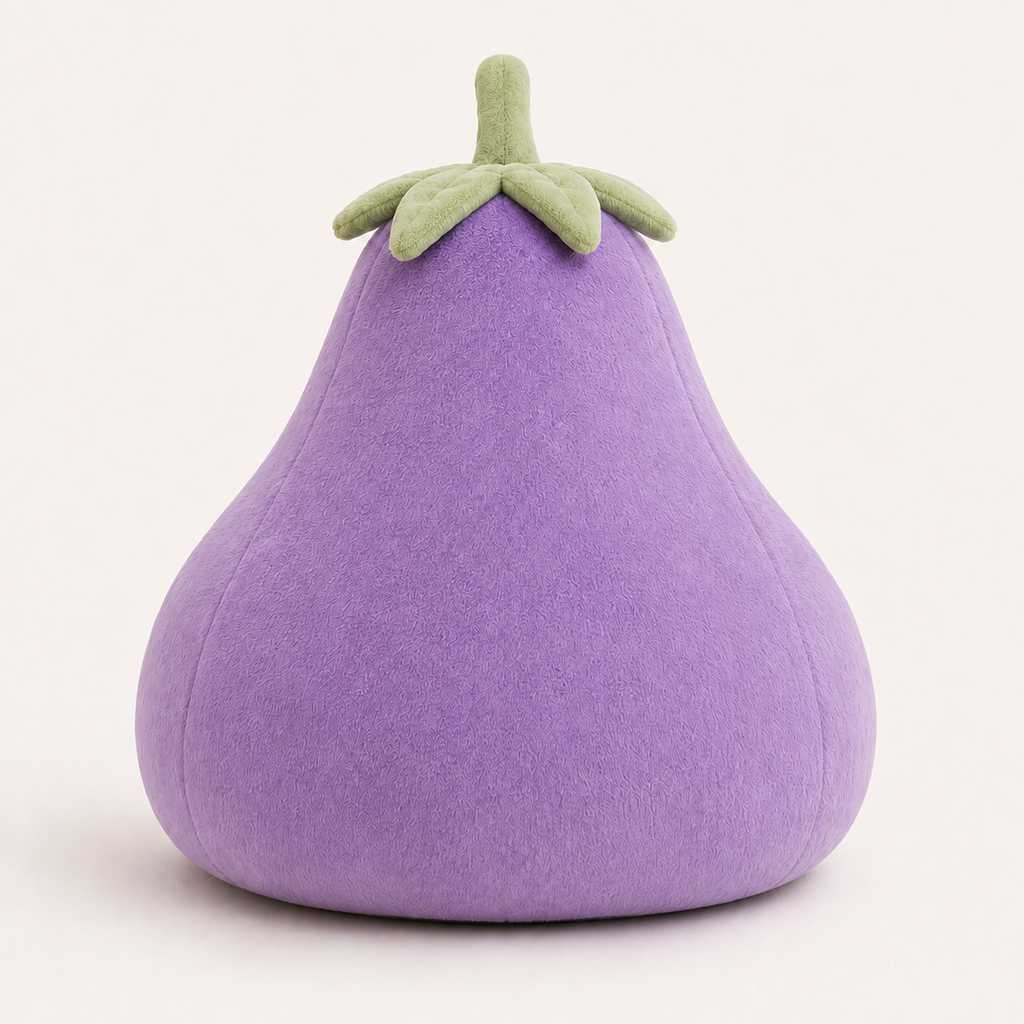 Aubie the Eggplant Nook, back view