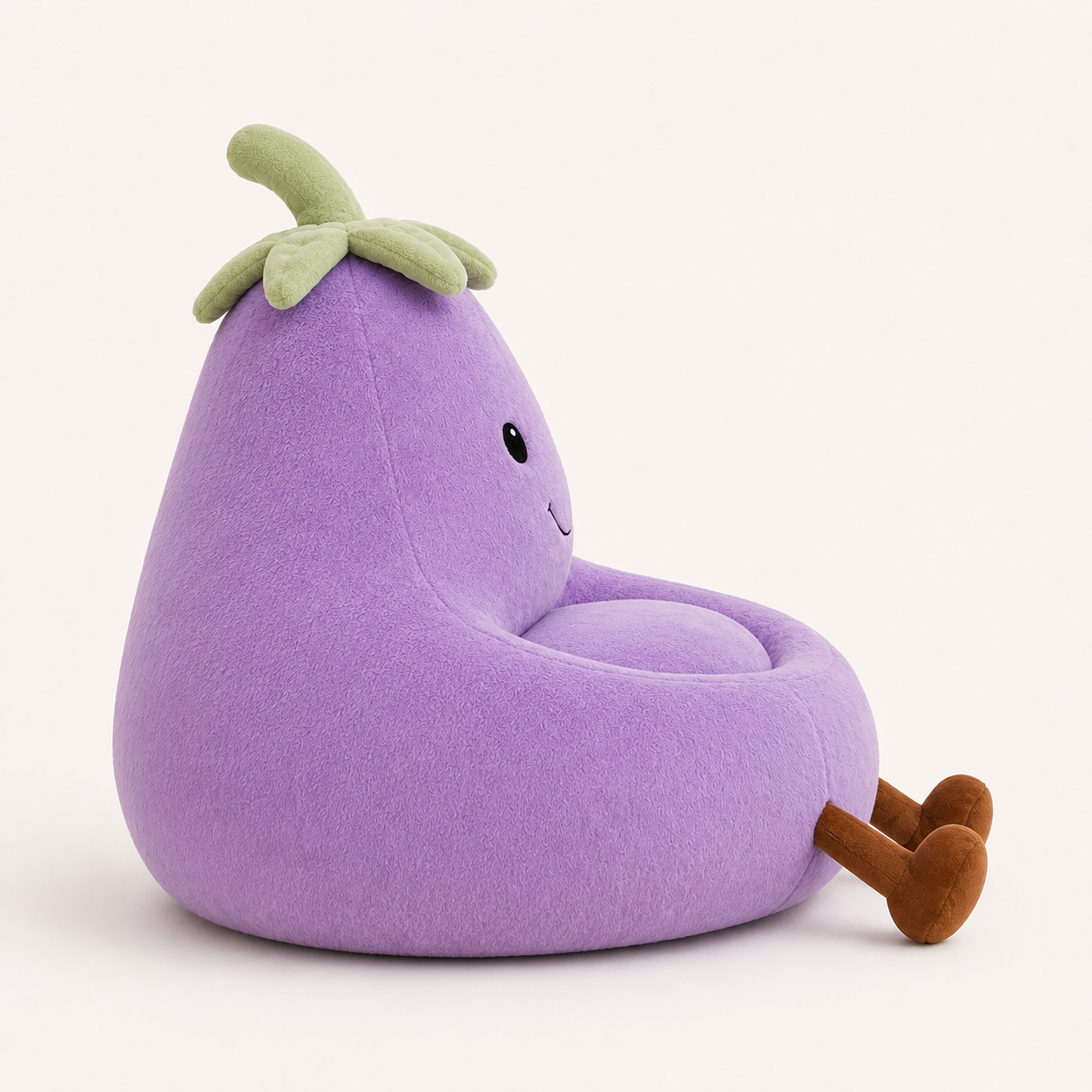 Aubie the Eggplant Nook, side view